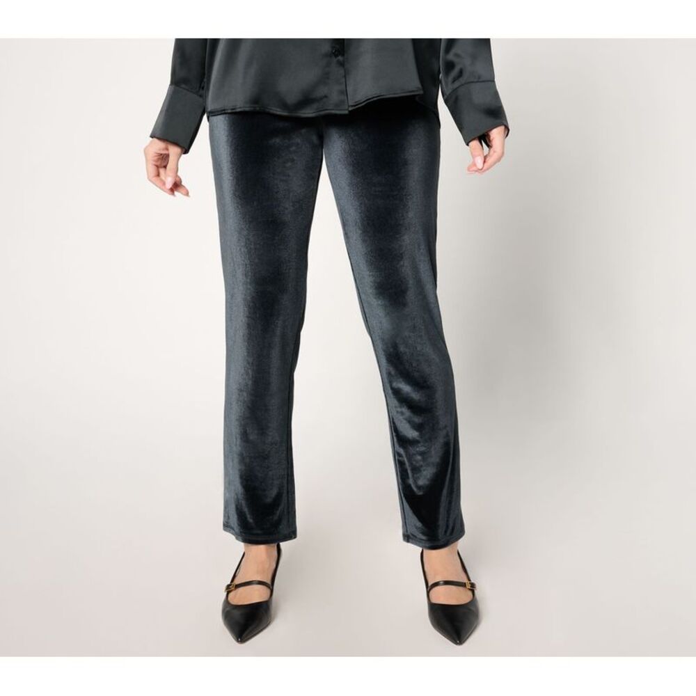 SUNNYLiFE Women's Plus Sz Pants 2X Velvet Cigarette Pant Gray